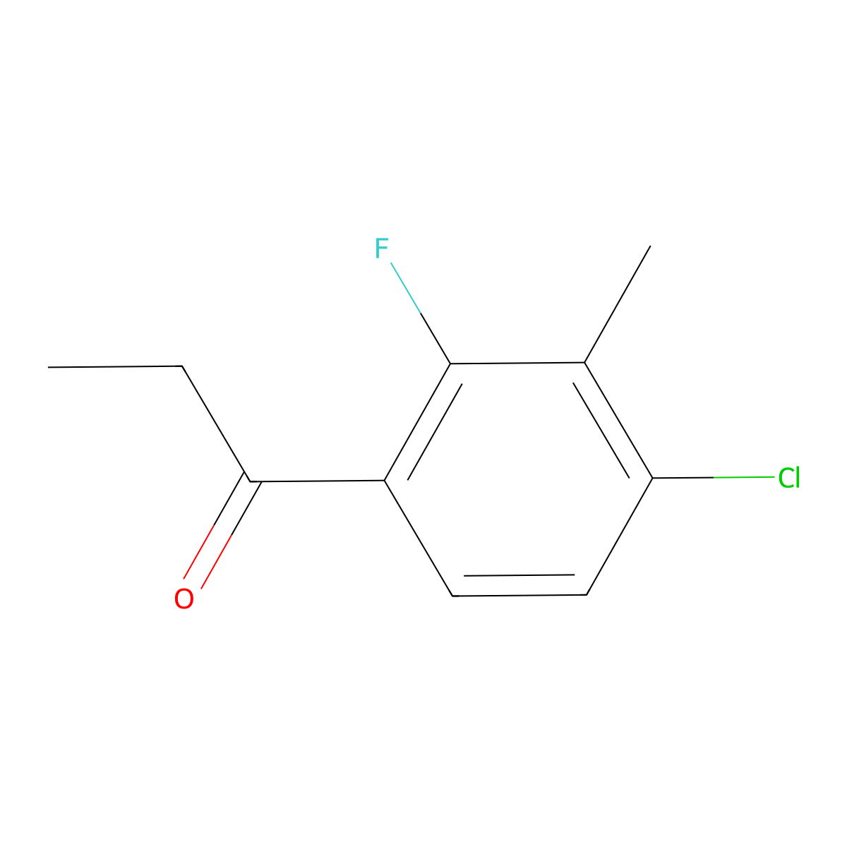 1-(4-Chloro-2-fluoro-3-methylphenyl)-1-propanone molecular structure, CAS 1881807-67-5