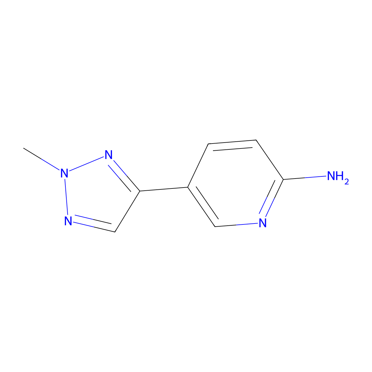 2-Pyridinamine,5-(2-methyl-2H-1,2,3-triazol-4-yl)- molecular structure, CAS 1881846-01-0