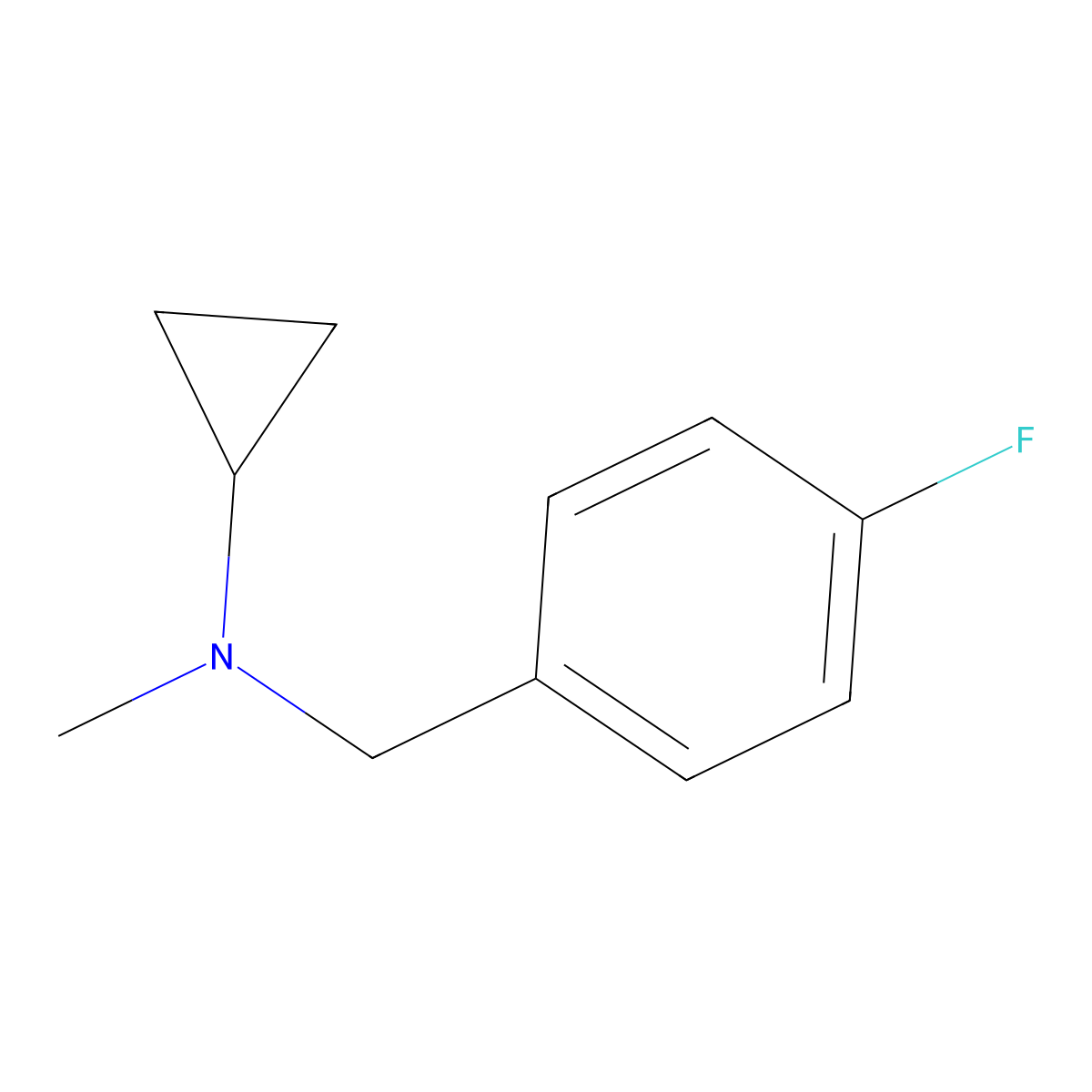 N-[(4-fluorophenyl)methyl]-N-methylcyclopropanamine molecular structure, CAS 1881846-88-3