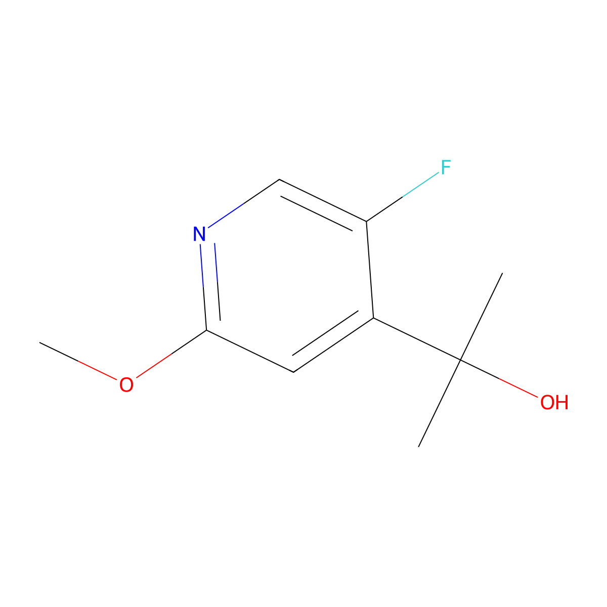 5-Fluoro-2-methoxy-alpha,alpha-dimethyl-4-pyridinemethanol molecular structure, CAS 1881864-33-0