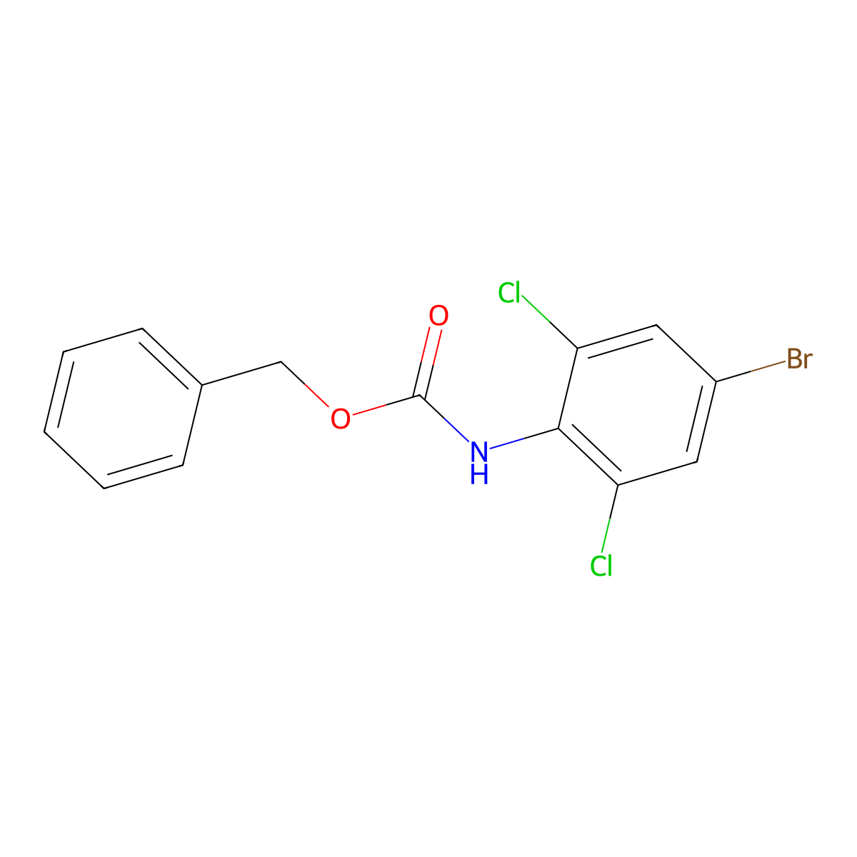 benzyl N-(4-bromo-2,6-dichlorophenyl)carbamate molecular structure, CAS 1881880-67-6