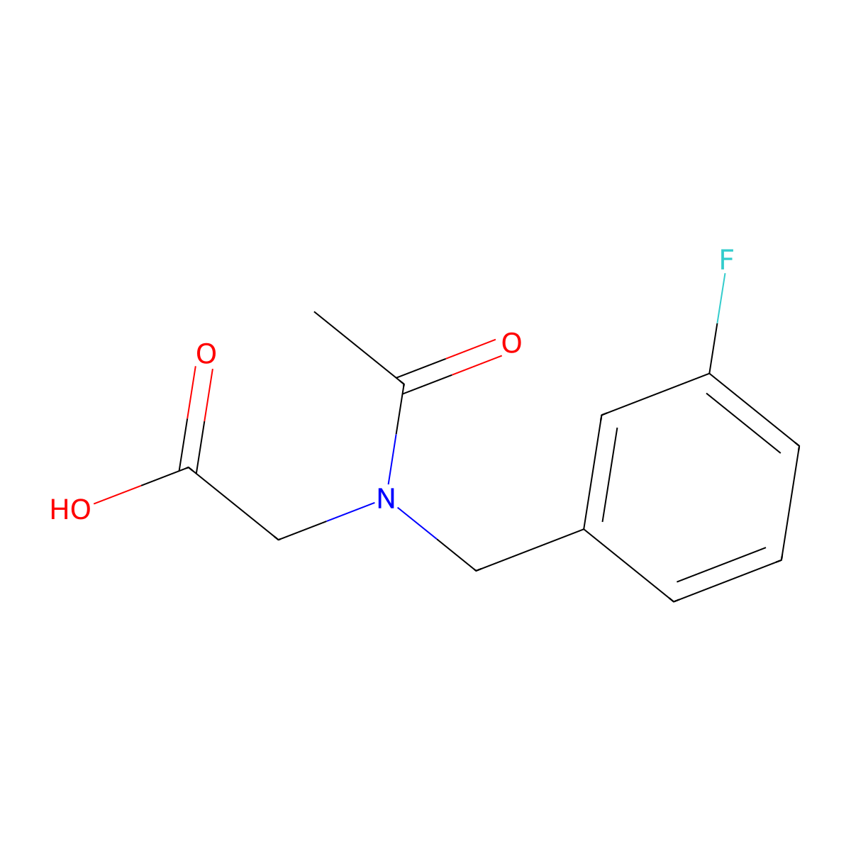 2-{N-[(3-fluorophenyl)methyl]acetamido}acetic acid molecular structure, CAS 1881902-91-5