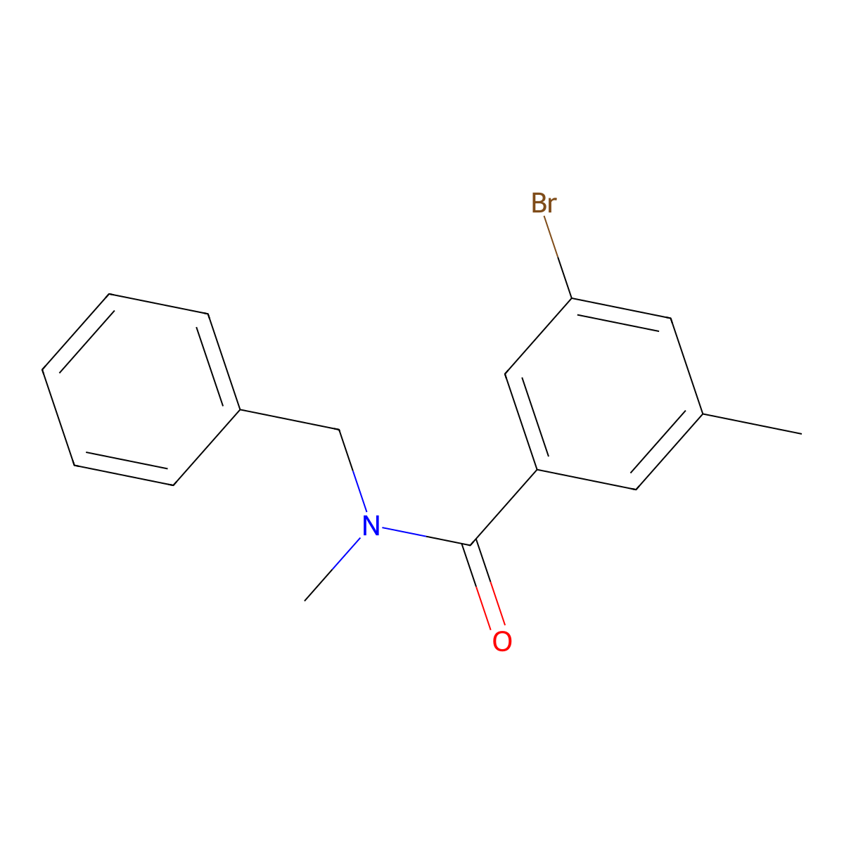 3-Bromo-N,5-dimethyl-N-(phenylmethyl)benzamide molecular structure, CAS 1881907-39-6