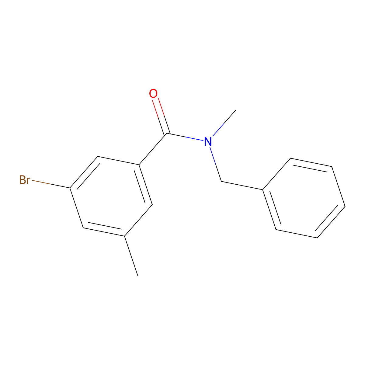 3-Bromo-N,5-dimethyl-N-(phenylmethyl)benzamide molecular structure, CAS 1881907-39-6