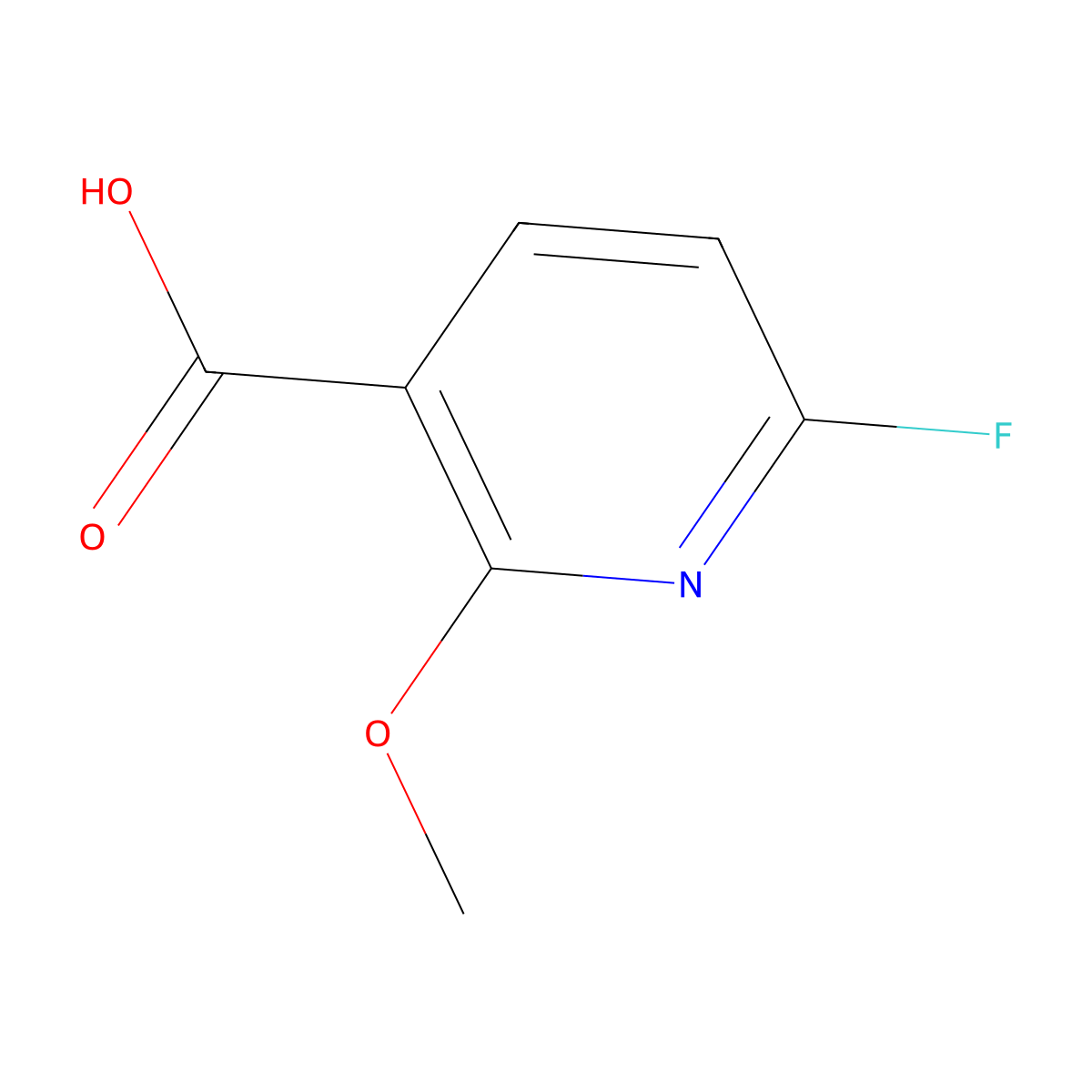 6-Fluoro-2-methoxynicotinic acid molecular structure, CAS 188192-51-0