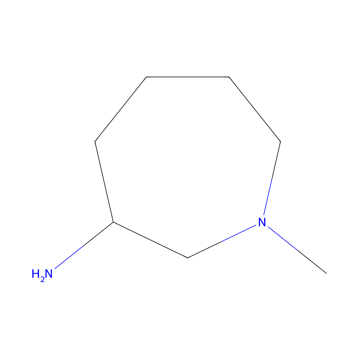 1-Methylazepan-3-amine molecular structure, CAS 188192-55-4