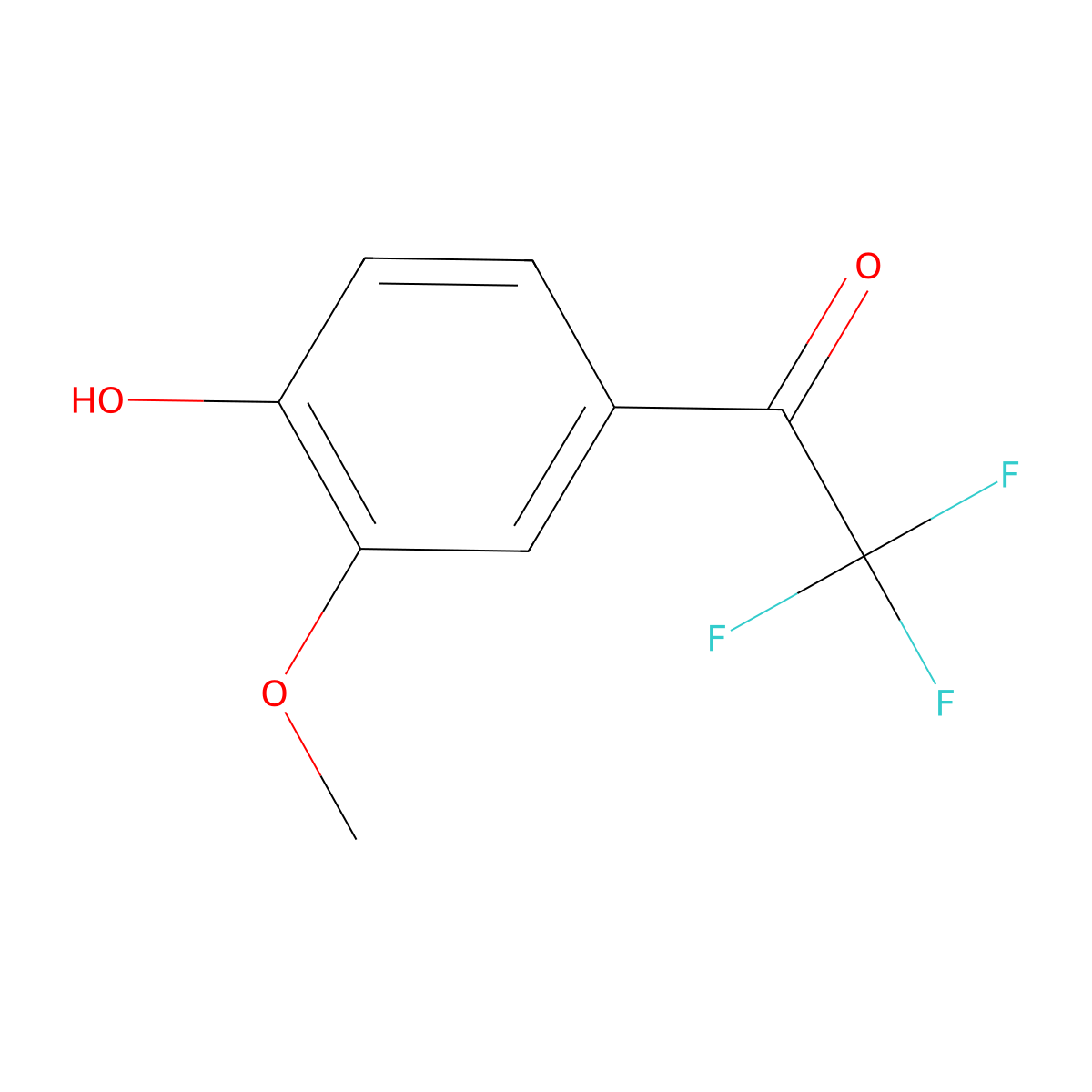 2,2,2-Trifluoro-1-(4-hydroxy-3-methoxyphenyl)ethanone molecular structure, CAS 188194-66-3