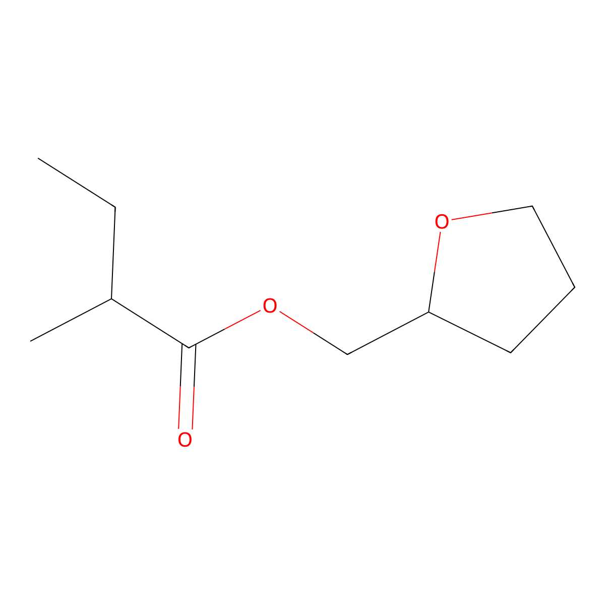 (Oxolan-2-yl)methyl 2-methylbutanoate molecular structure, CAS 1881965-98-5