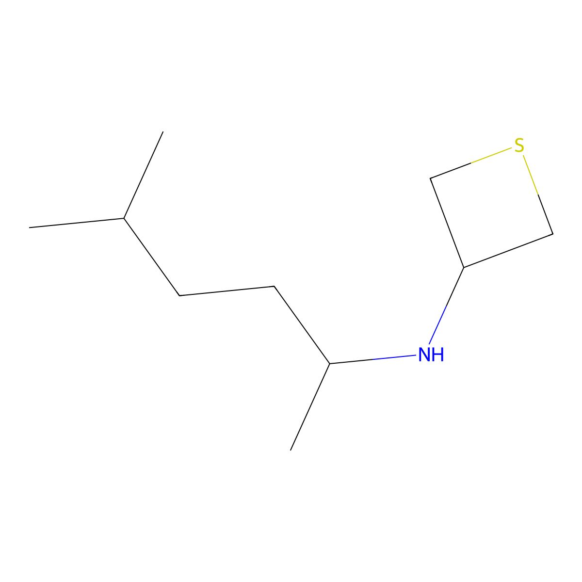 N-(5-Methylhexan-2-yl)thietan-3-amine molecular structure, CAS 1881985-27-8