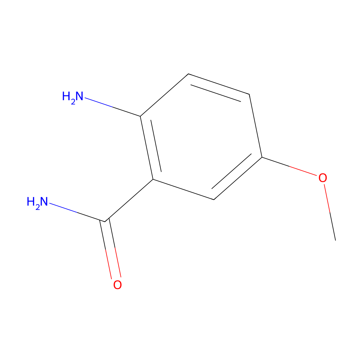 2-Amino-5-methoxybenzamide molecular structure, CAS 1882-71-9