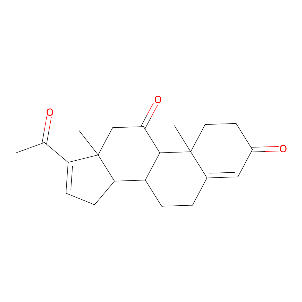 16,17-Didehydro-11-oxoprogesterone molecular structure, CAS 1882-86-6
