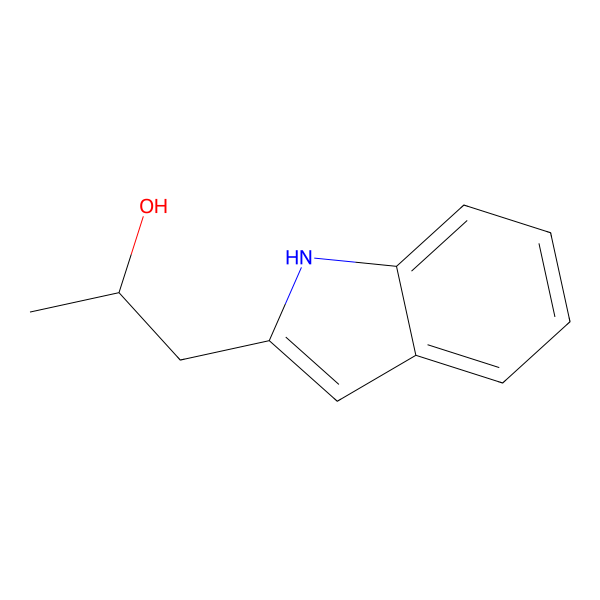 (2S)-1-(1H-indol-2-yl)propan-2-ol molecular structure, CAS 188200-19-3