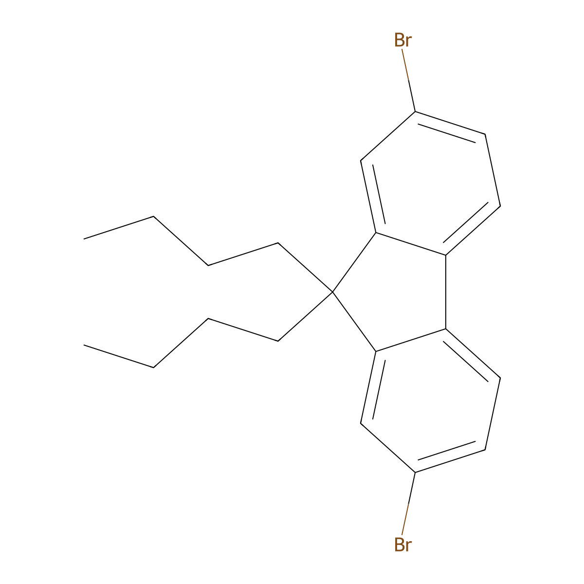 2,7-Dibromo-9,9-dibutyl-9H-fluorene molecular structure, CAS 188200-91-1