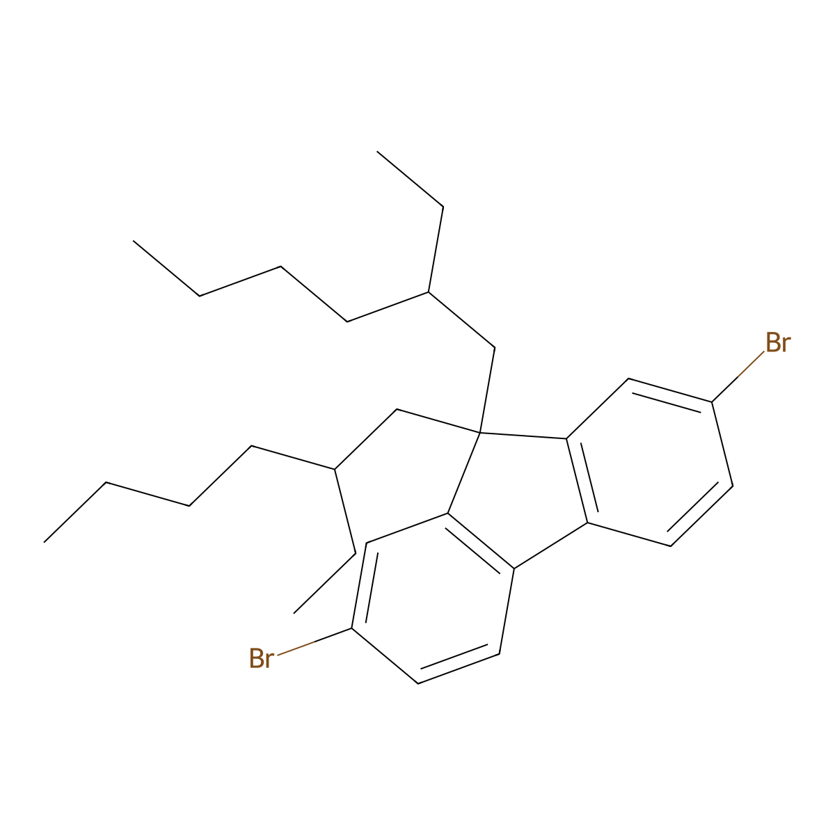2,7-Dibromo-9,9-bis(2-ethylhexyl)fluorene molecular structure, CAS 188200-93-3