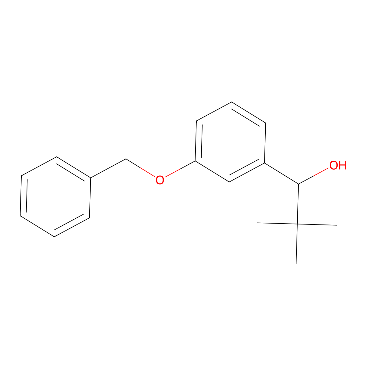 1-(3-(Benzyloxy)phenyl)-2,2-dimethylpropan-1-ol molecular structure, CAS 1882016-43-4