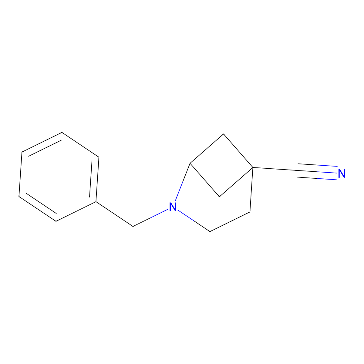 2-Benzyl-2-azabicyclo[3.1.1]heptane-5-carbonitrile molecular structure, CAS 1882055-83-5