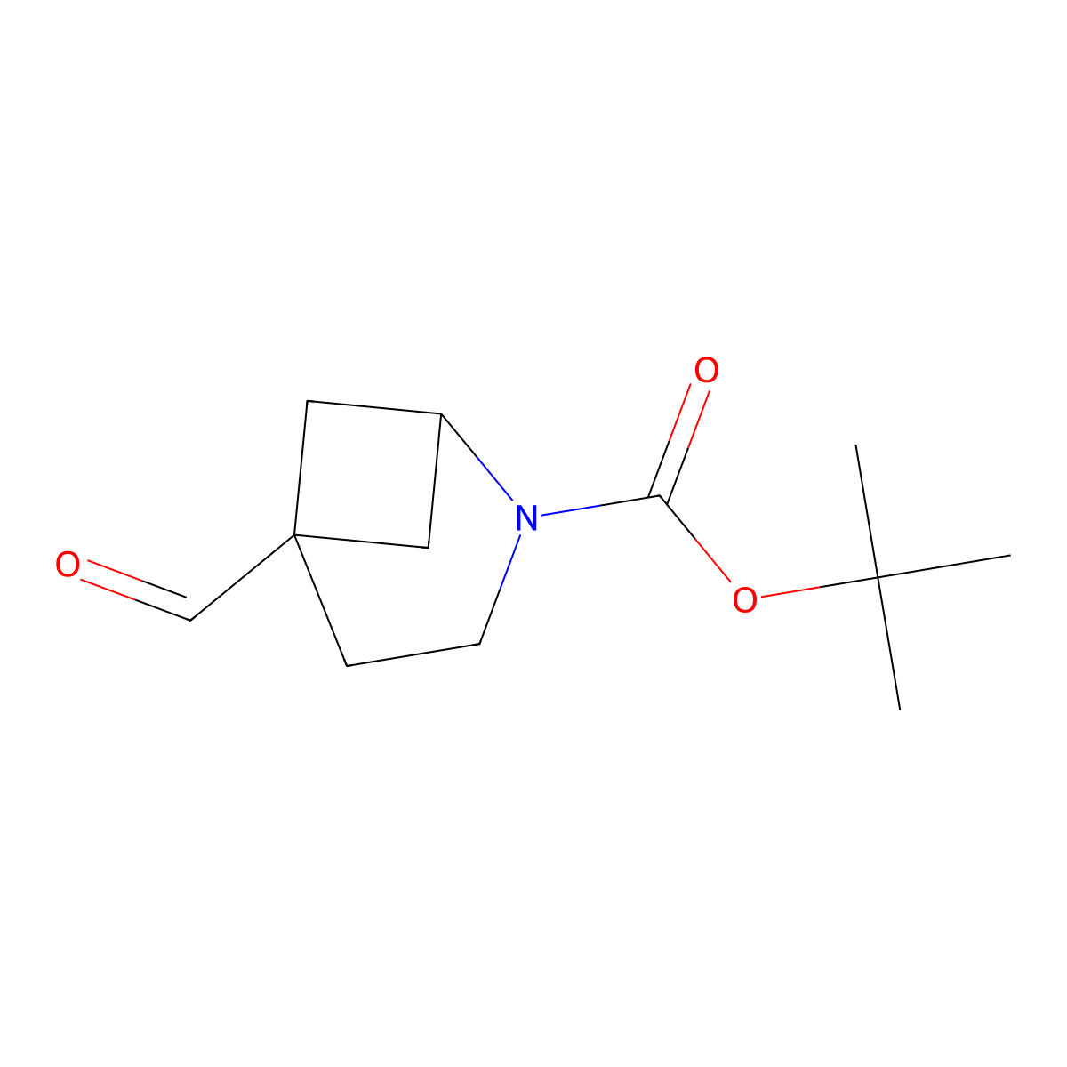 Tert-butyl 5-formyl-2-azabicyclo[3.1.1]heptane-2-carboxylate molecular structure, CAS 1882055-85-7