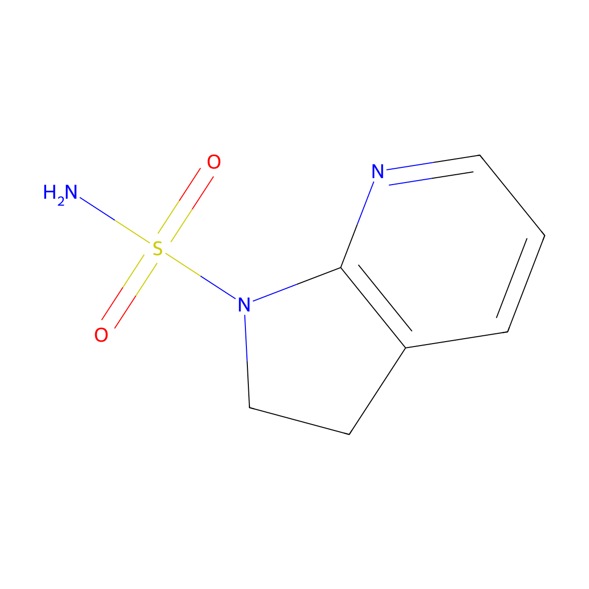 1H,2H,3H-pyrrolo[2,3-b]pyridine-1-sulfonamide molecular structure, CAS 1882065-27-1