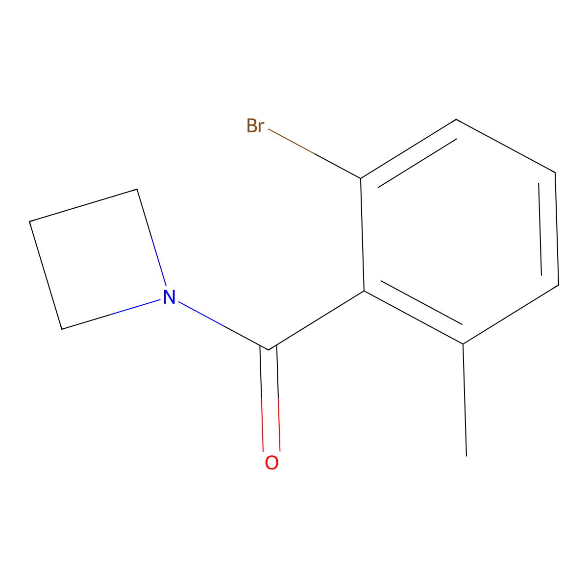 1-(2-Bromo-6-methylbenzoyl)azetidine molecular structure, CAS 1882100-27-7