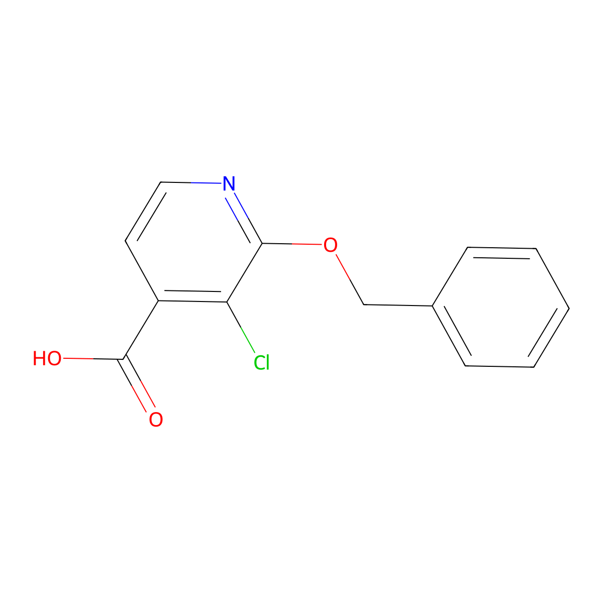 2-(Benzyloxy)-3-chloroisonicotinic acid molecular structure, CAS 1882150-63-1