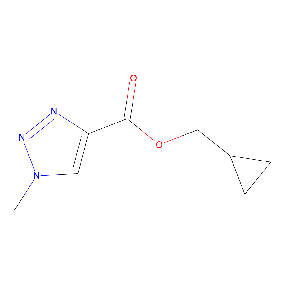 cyclopropylmethyl 1-methyl-1H-1,2,3-triazole-4-carboxylate molecular structure, CAS 1882154-10-0
