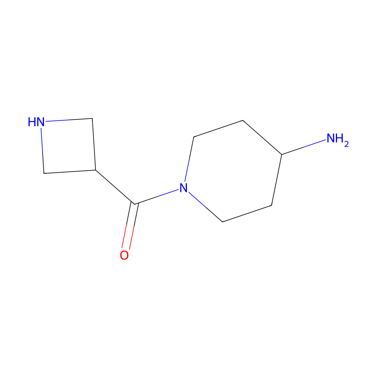 1-(Azetidine-3-carbonyl)piperidin-4-amine molecular structure, CAS 1882165-48-1