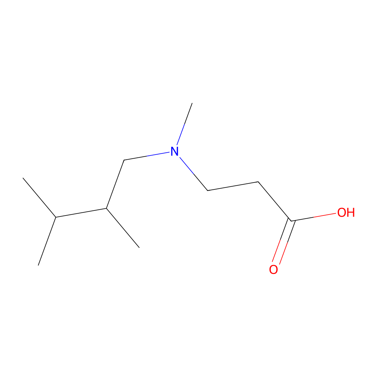 3-[(2,3-Dimethylbutyl)(methyl)amino]propanoic acid molecular structure, CAS 1882166-80-4