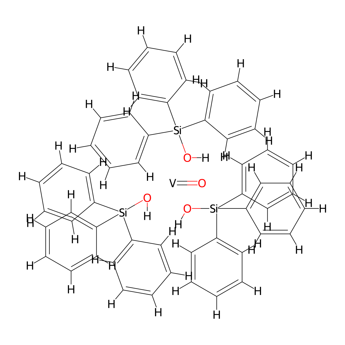 Tris(triphenylsiloxy)vanadium oxide molecular structure, CAS 18822-50-9