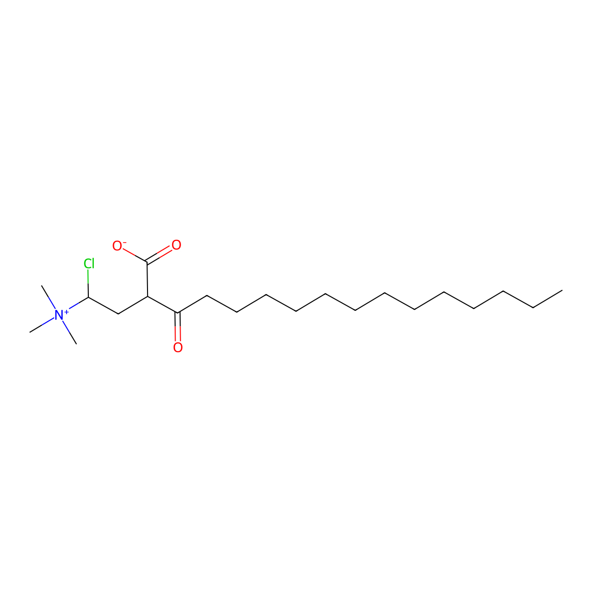 Myristoyl-DL-carnitine chloride molecular structure, CAS 18822-89-4