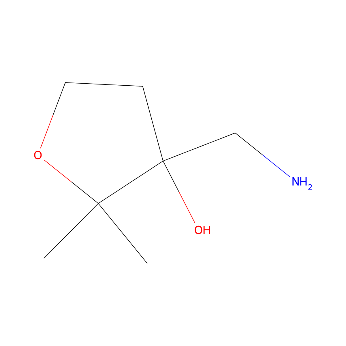 3-(Aminomethyl)-2,2-dimethyloxolan-3-ol molecular structure, CAS 1882272-37-8