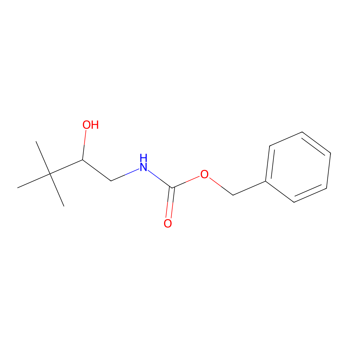 benzyl N-(2-hydroxy-3,3-dimethylbutyl)carbamate molecular structure, CAS 1882301-48-5