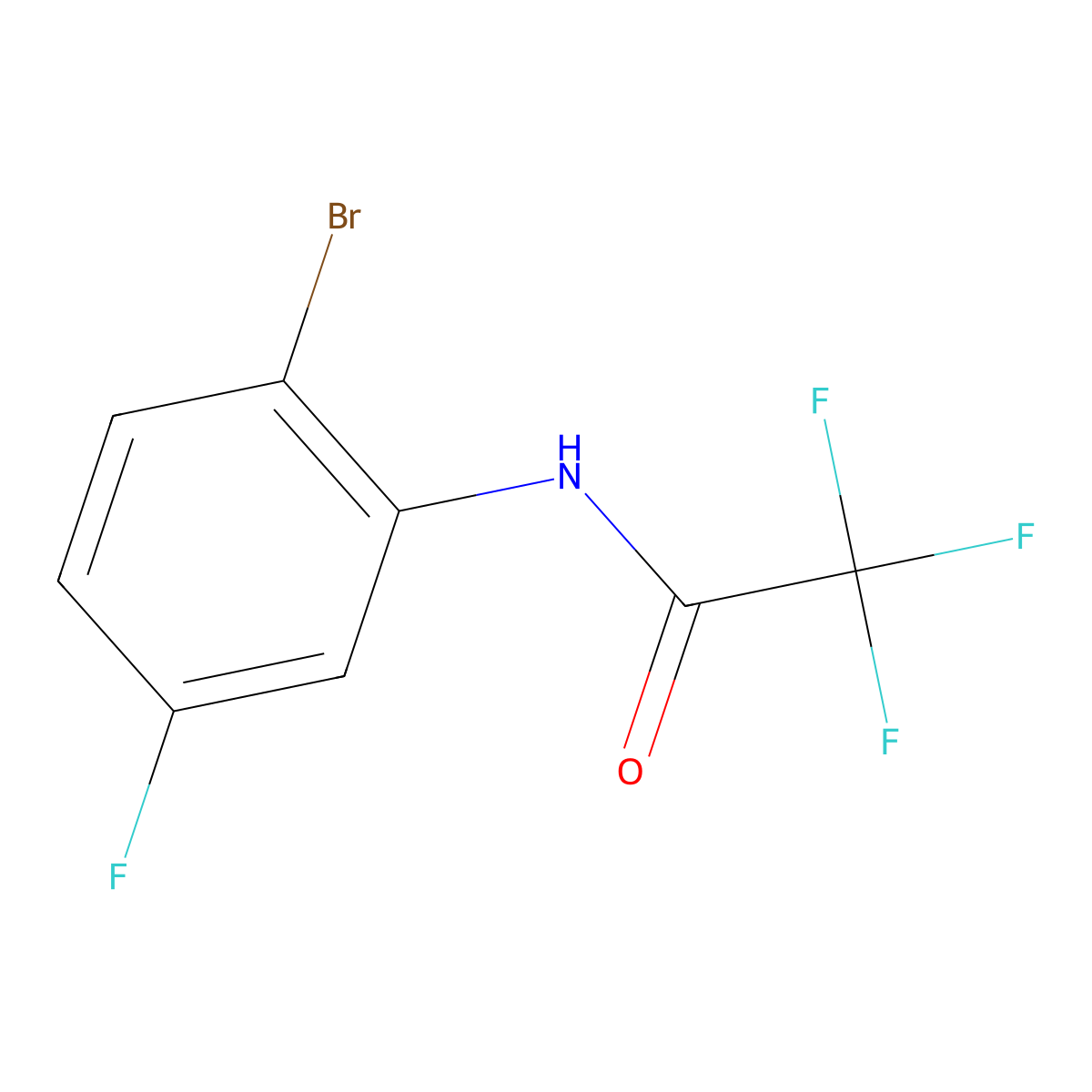 N-(2-bromo-5-fluorophenyl)-2,2,2-trifluoroacetamide molecular structure, CAS 1882371-64-3
