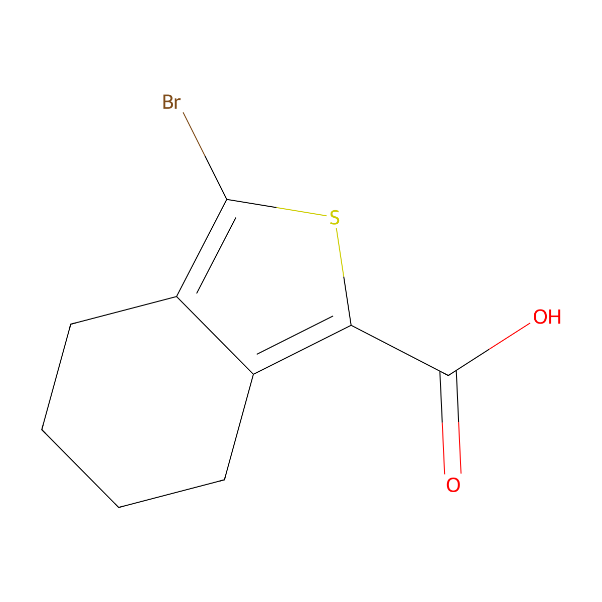 3-Bromo-4,5,6,7-tetrahydrobenzo[c]thiophene-1-carboxylic acid molecular structure, CAS 188240-63-3