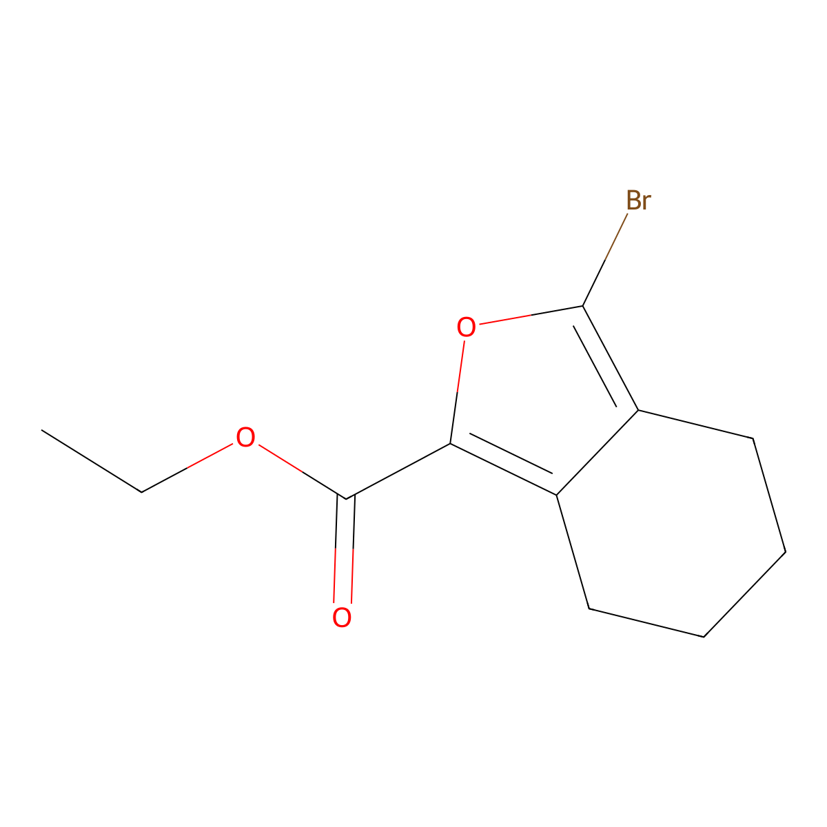 Ethyl 3-bromo-4,5,6,7-tetrahydro-1-isobenzofurancarboxylate molecular structure, CAS 188240-68-8