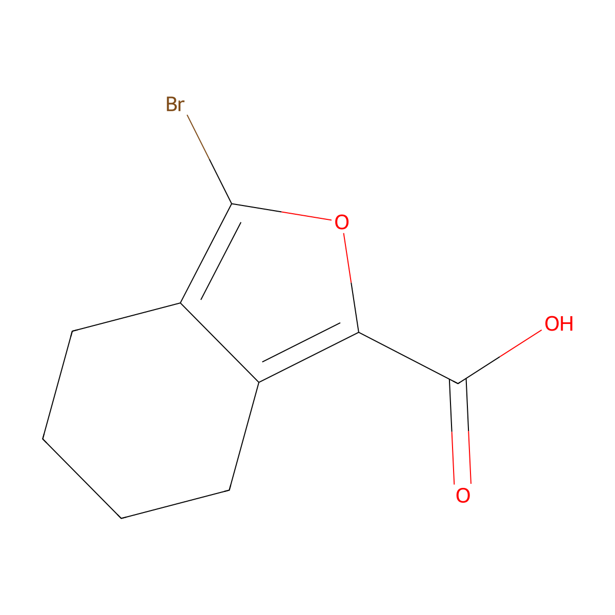 3-bromo-4,5,6,7-tetrahydroisobenzofuran-1-carboxylic Acid molecular structure, CAS 188240-69-9