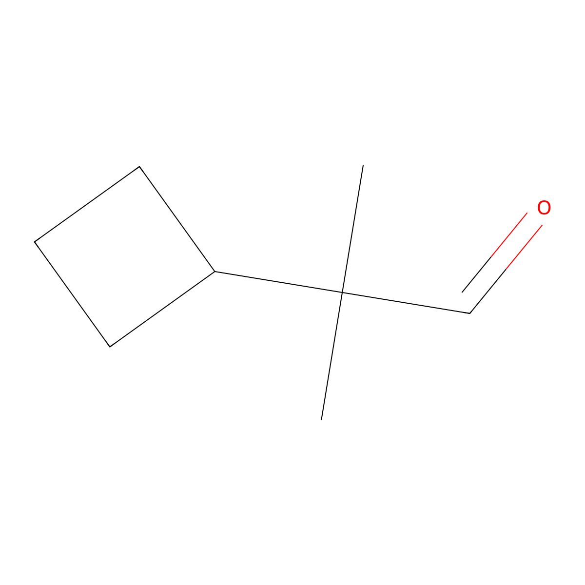 2-Cyclobutyl-2-methylpropanal molecular structure, CAS 1882420-60-1
