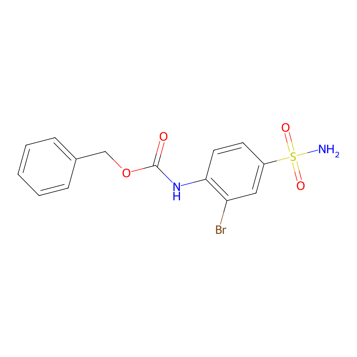 benzyl N-(2-bromo-4-sulfamoylphenyl)carbamate molecular structure, CAS 1882435-79-1