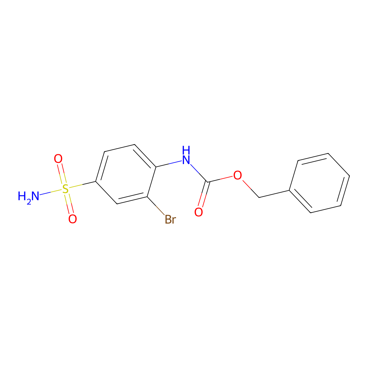 benzyl N-(2-bromo-4-sulfamoylphenyl)carbamate molecular structure, CAS 1882435-79-1