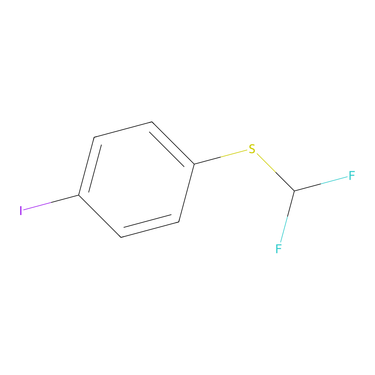 1-(Difluoromethylsulfanyl)-4-iodobenzene molecular structure, CAS 188244-41-9