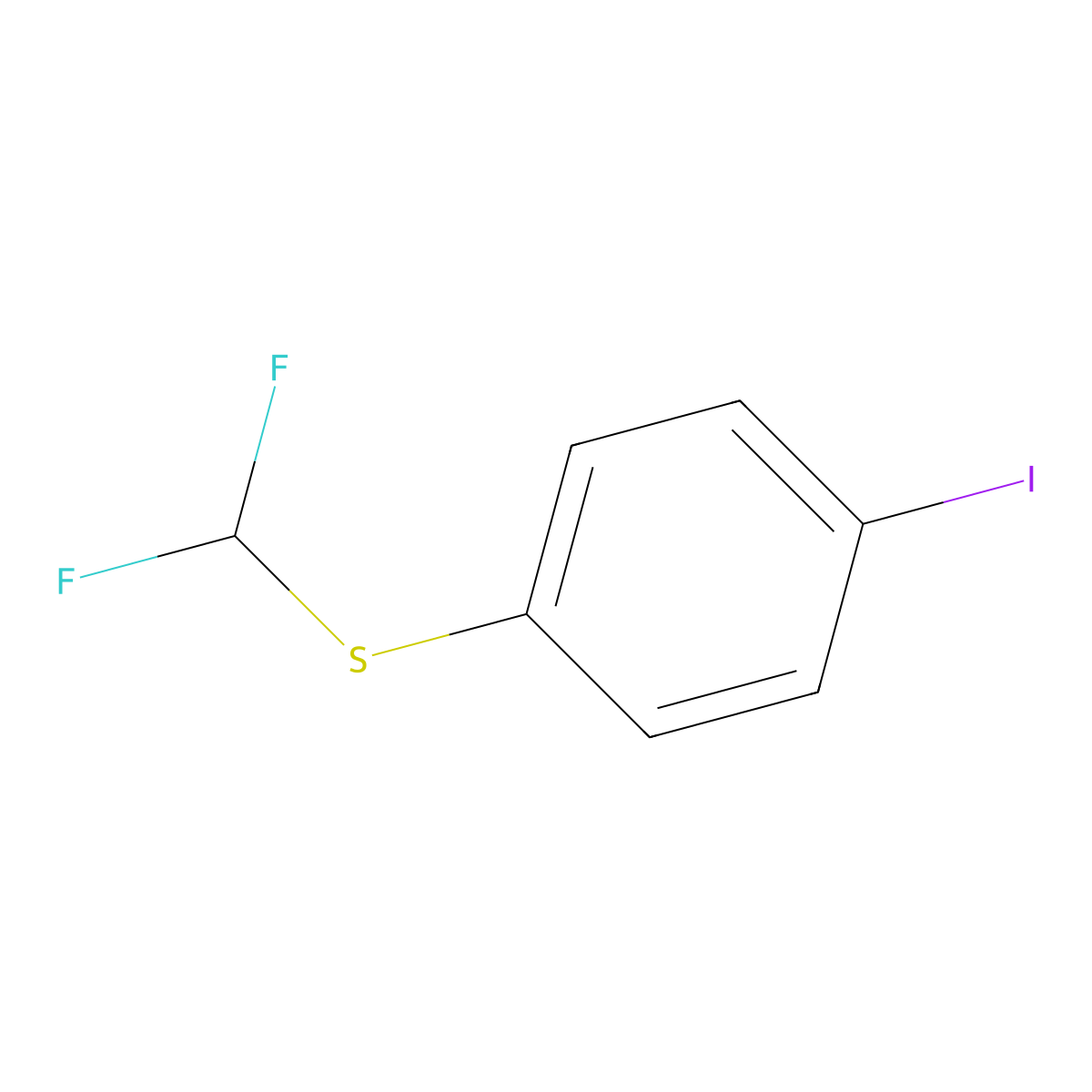 1-(Difluoromethylsulfanyl)-4-iodobenzene molecular structure, CAS 188244-41-9