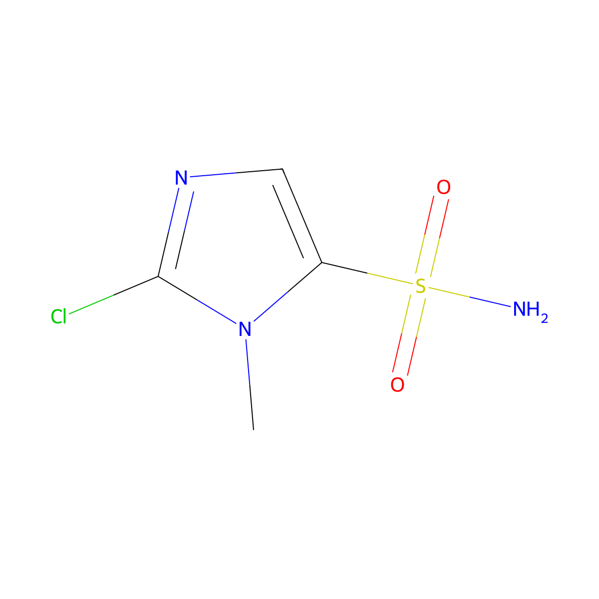 2-Chloro-1-methyl-1H-imidazole-5-sulfonamide molecular structure, CAS 1882441-17-9