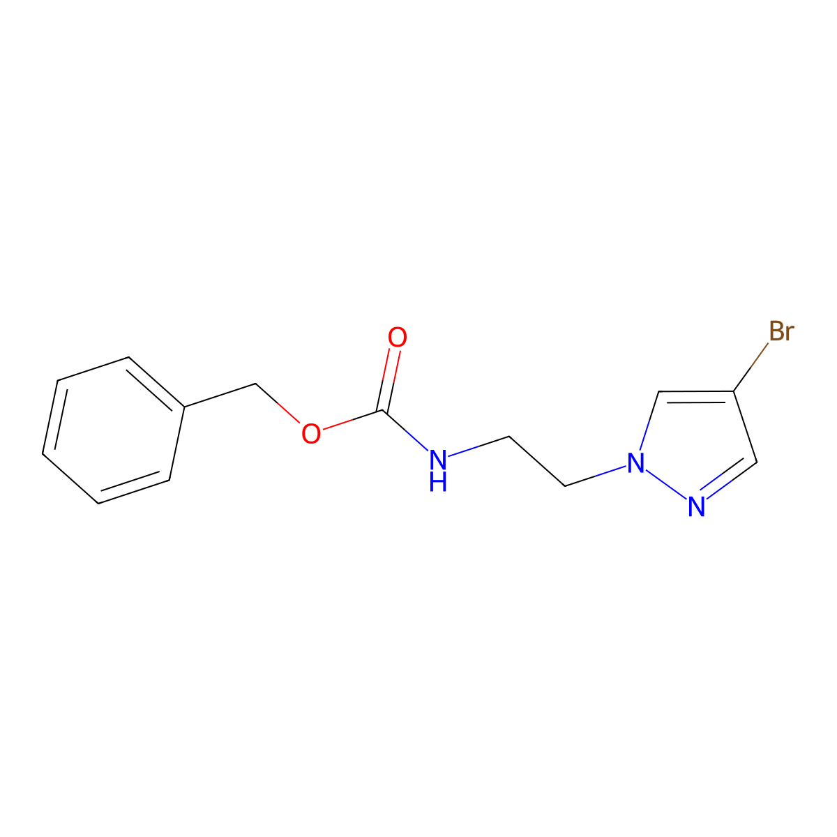 [2-(4-Bromo-pyrazol-1-yl)-ethyl]-carbamic acid benzyl ester molecular structure, CAS 1882470-70-3