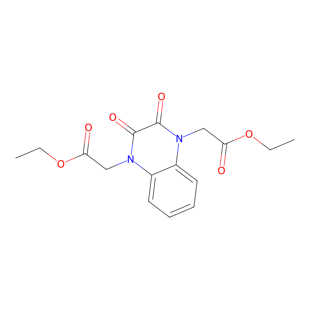 Ethyl 2-[4-(2-ethoxy-2-oxoethyl)-2,3-dioxoquinoxalin-1-yl]acetate molecular structure, CAS 188248-22-8