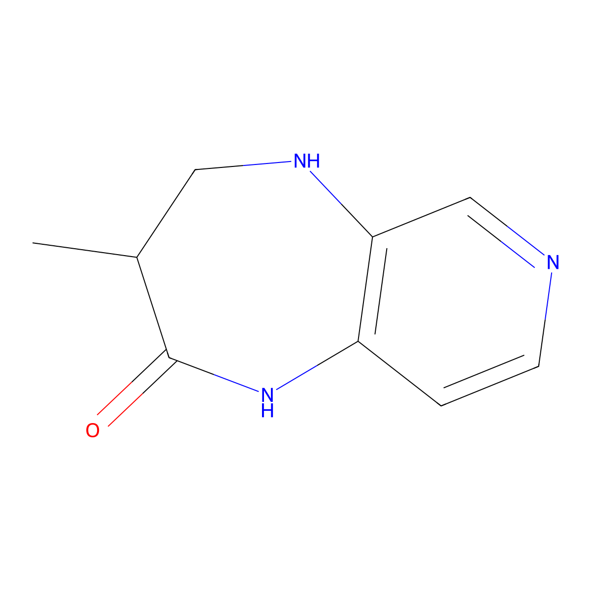 3-methyl-1H,2H,3H,4H,5H-pyrido[3,4-b][1,4]diazepin-2-one molecular structure, CAS 1882492-42-3