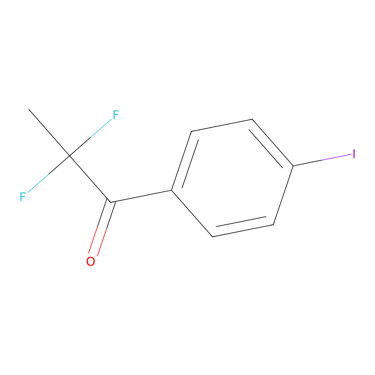 2,2-Difluoro-1-(4-iodophenyl)propan-1-one molecular structure, CAS 1882508-89-5