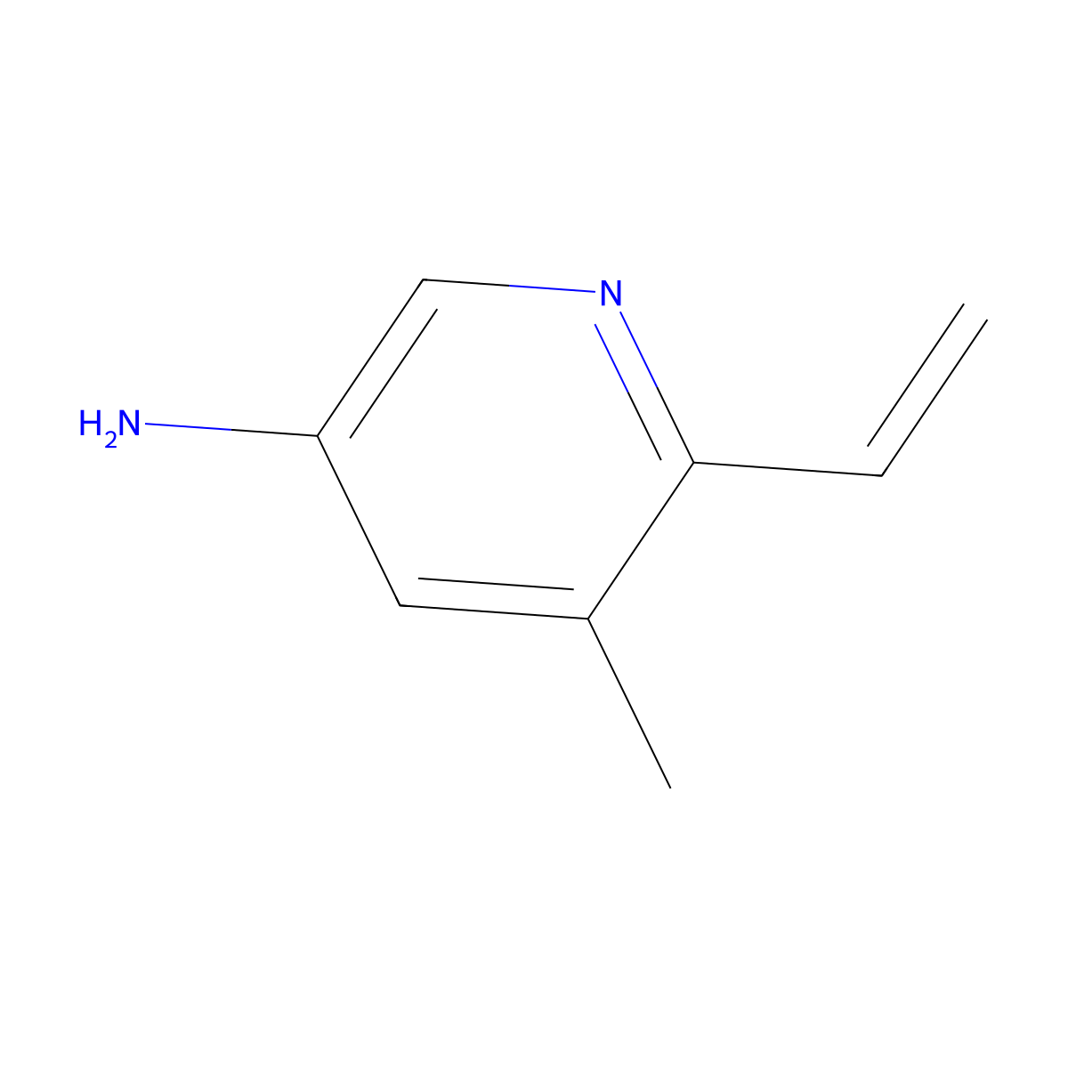 6-Ethenyl-5-methylpyridin-3-amine molecular structure, CAS 1882525-73-6