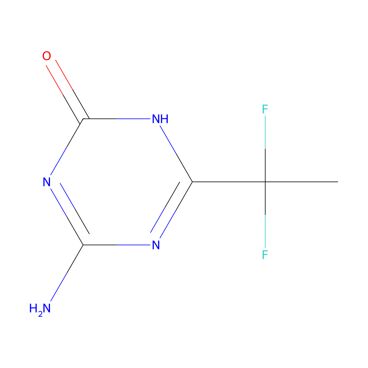 4-Amino-6-(1,1-difluoroethyl)-2,5-dihydro-1,3,5-triazin-2-one molecular structure, CAS 1882531-25-0