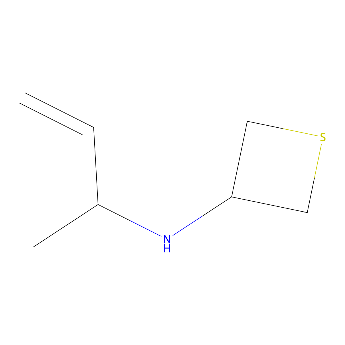 N-(But-3-en-2-yl)thietan-3-amine molecular structure, CAS 1882533-56-3