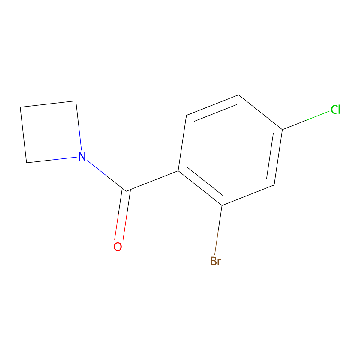 1-(2-Bromo-4-chlorobenzoyl)azetidine molecular structure, CAS 1882591-30-1