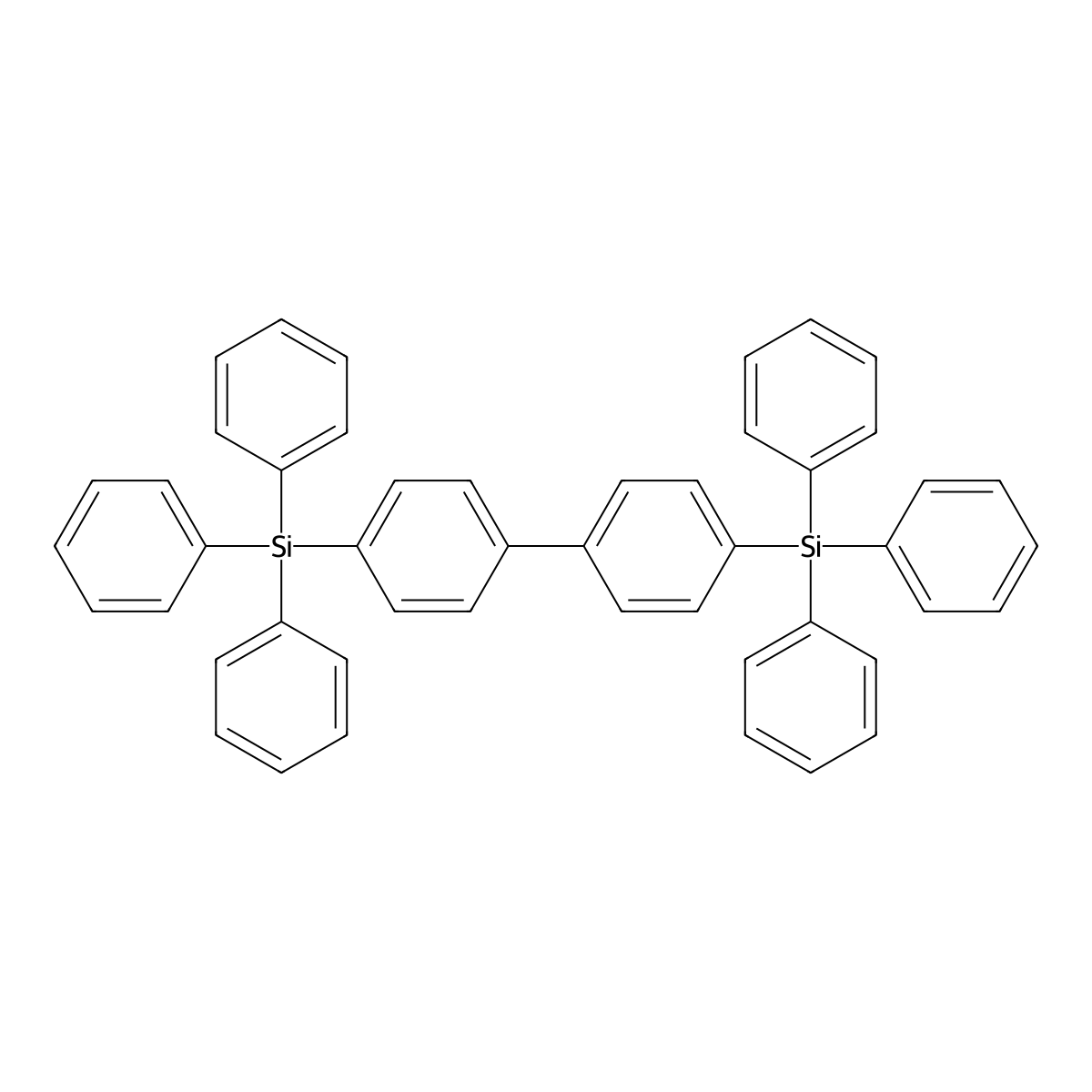 4,4'-Bis(triphenylsilyl)-1,1'-biphenyl molecular structure, CAS 18826-13-6
